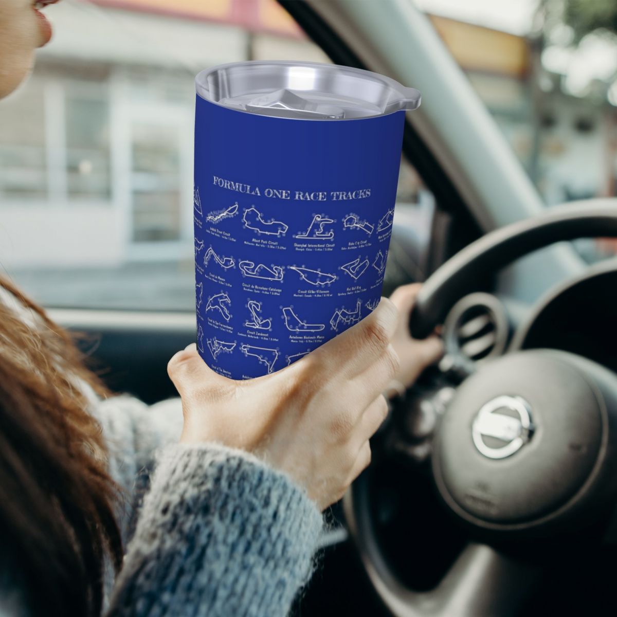 Tumbler 20Oz White - F1 Race Tracks (witte stencil-geen achtergrond)