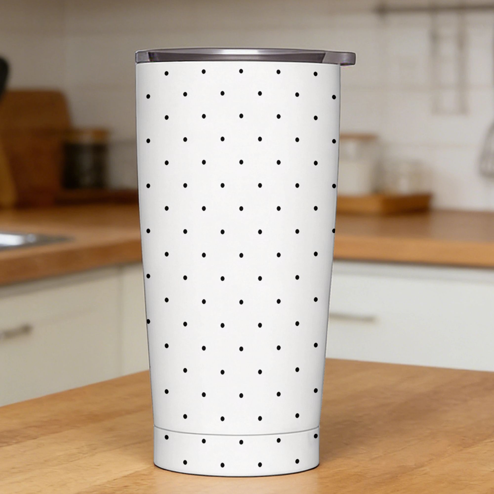 Zwart-wit polkadotpatroon roes - Tumbler 20Oz White recensie en prijs