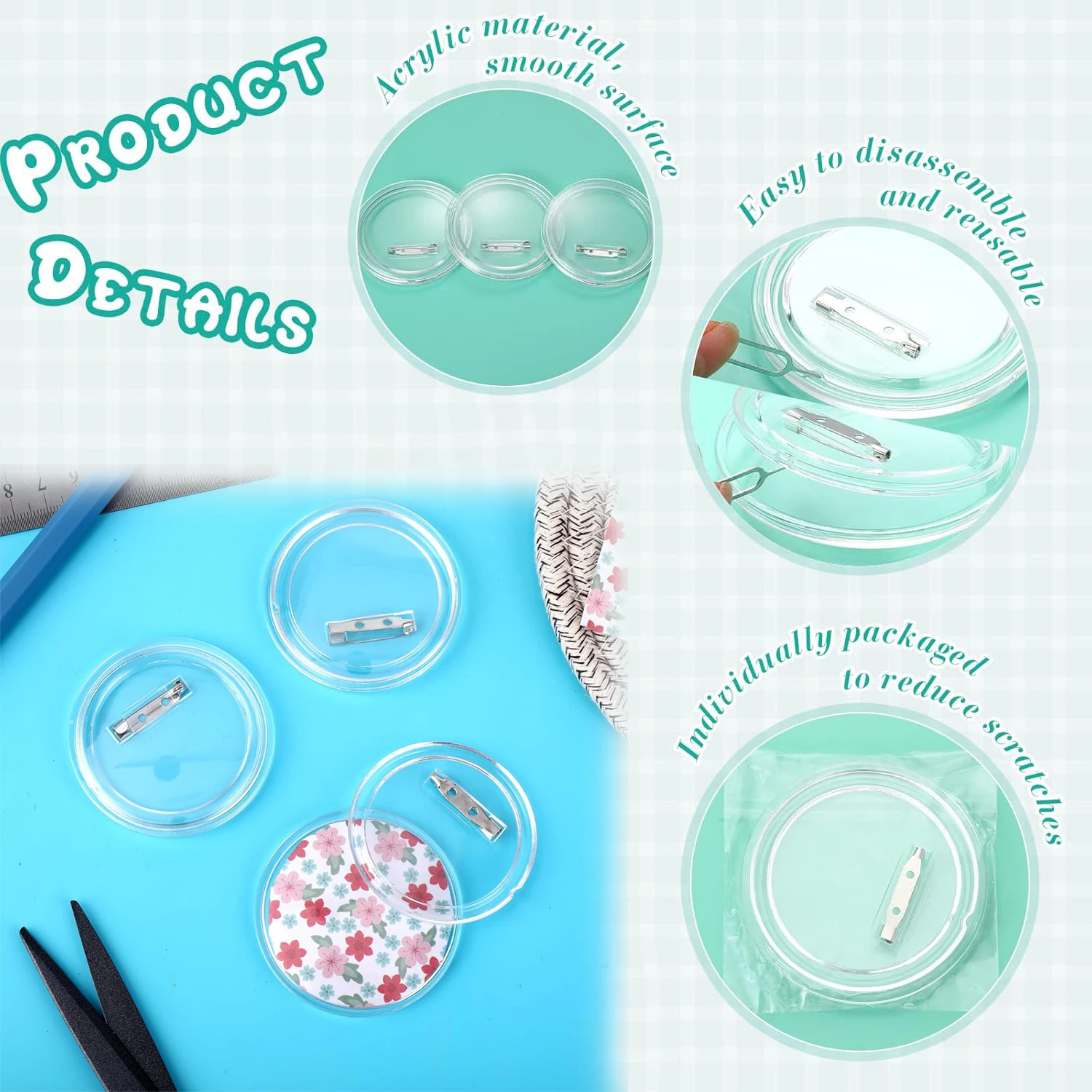 5-20PCS Knoppen Blanks met Pin - Button Badge Blank recensie en prijs