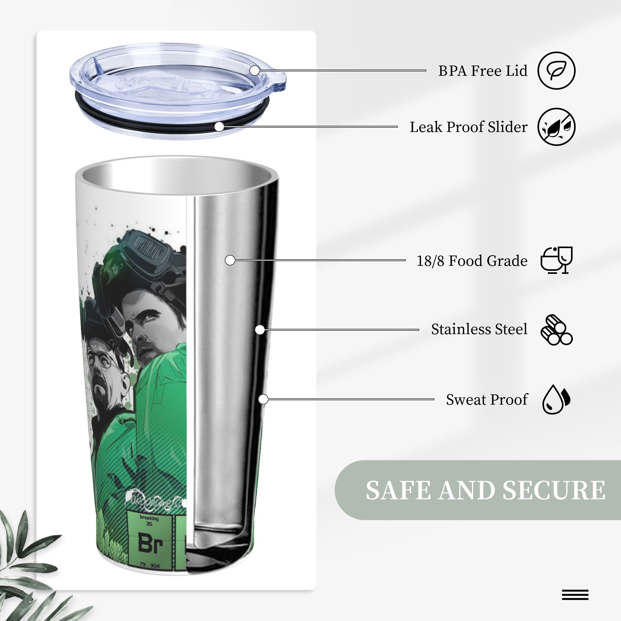 Breaking Bad Walter White Tumb - Tumbler 20Oz White recensie en prijs