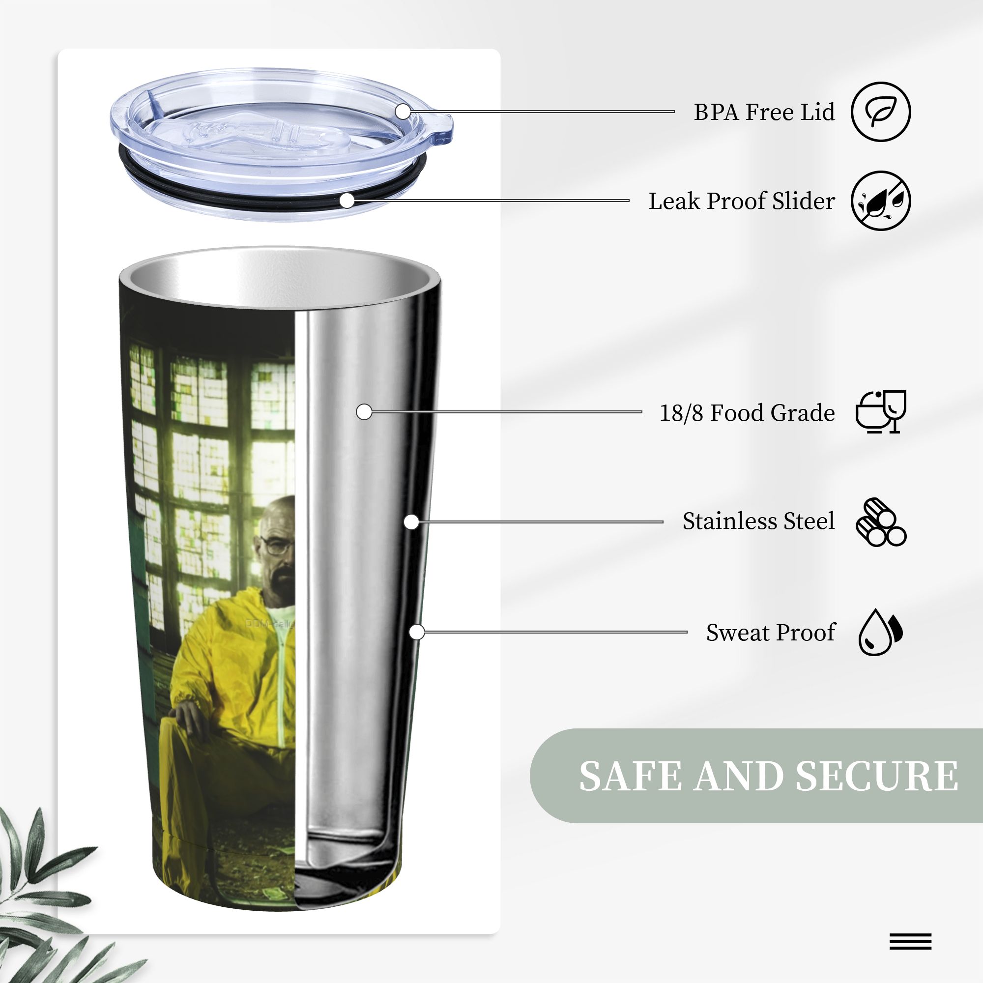 Breaking Bad Walter White Tumb - Tumbler 20Oz White recensie en prijs